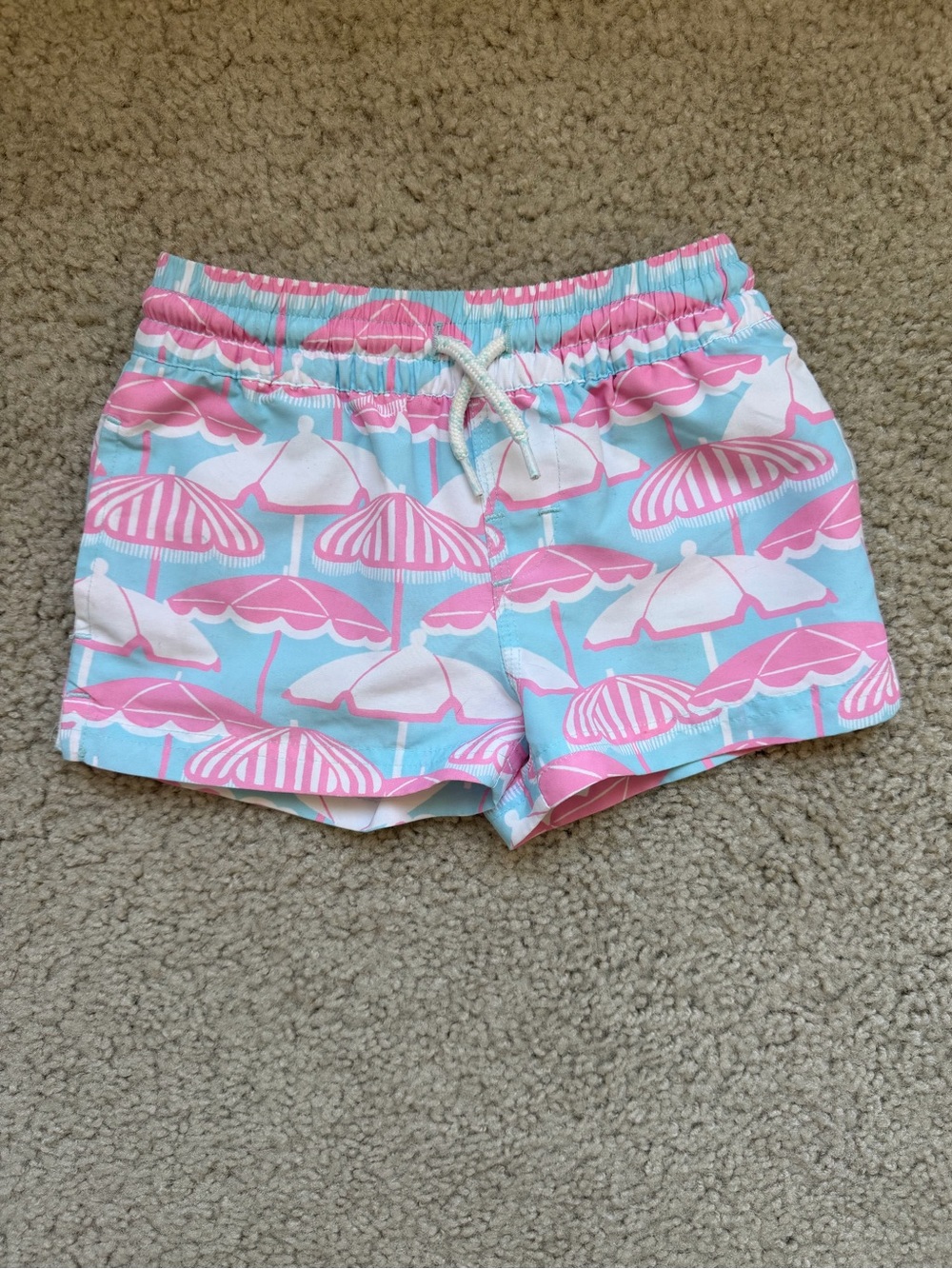 The Beaufort Bonnet Company Tortola Swim Trunks in Taylor Bay Brellas 18-24m